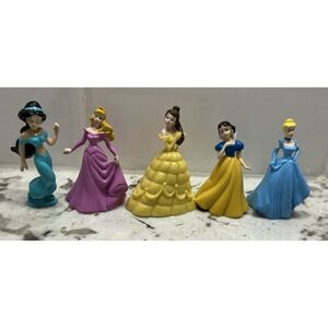 Disney Cinderella Belle Jasmine Snow PVC Figure/ Cake Topper Lot Classic Decopac